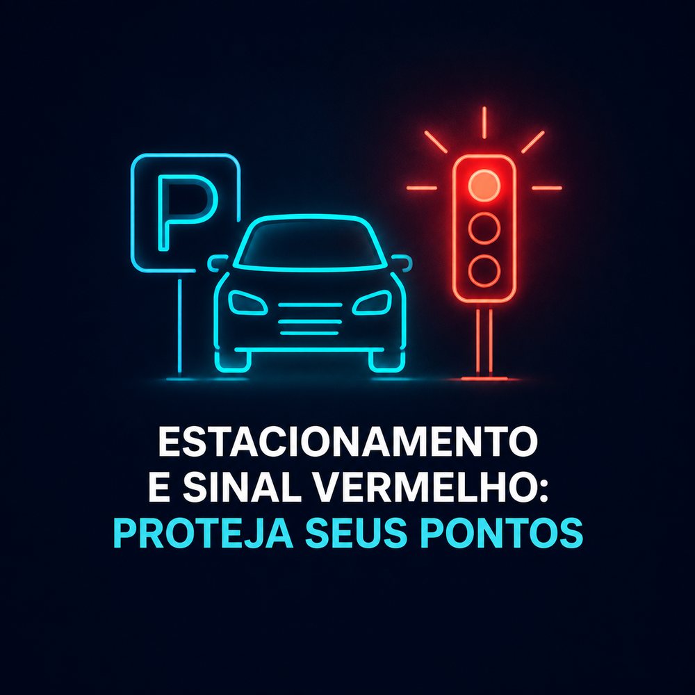 Ícones de estacionamento e semáforo vermelho
