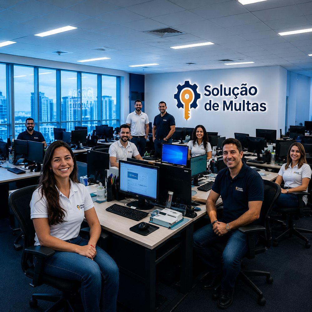 Ambiente de escritório com estações de atendimento